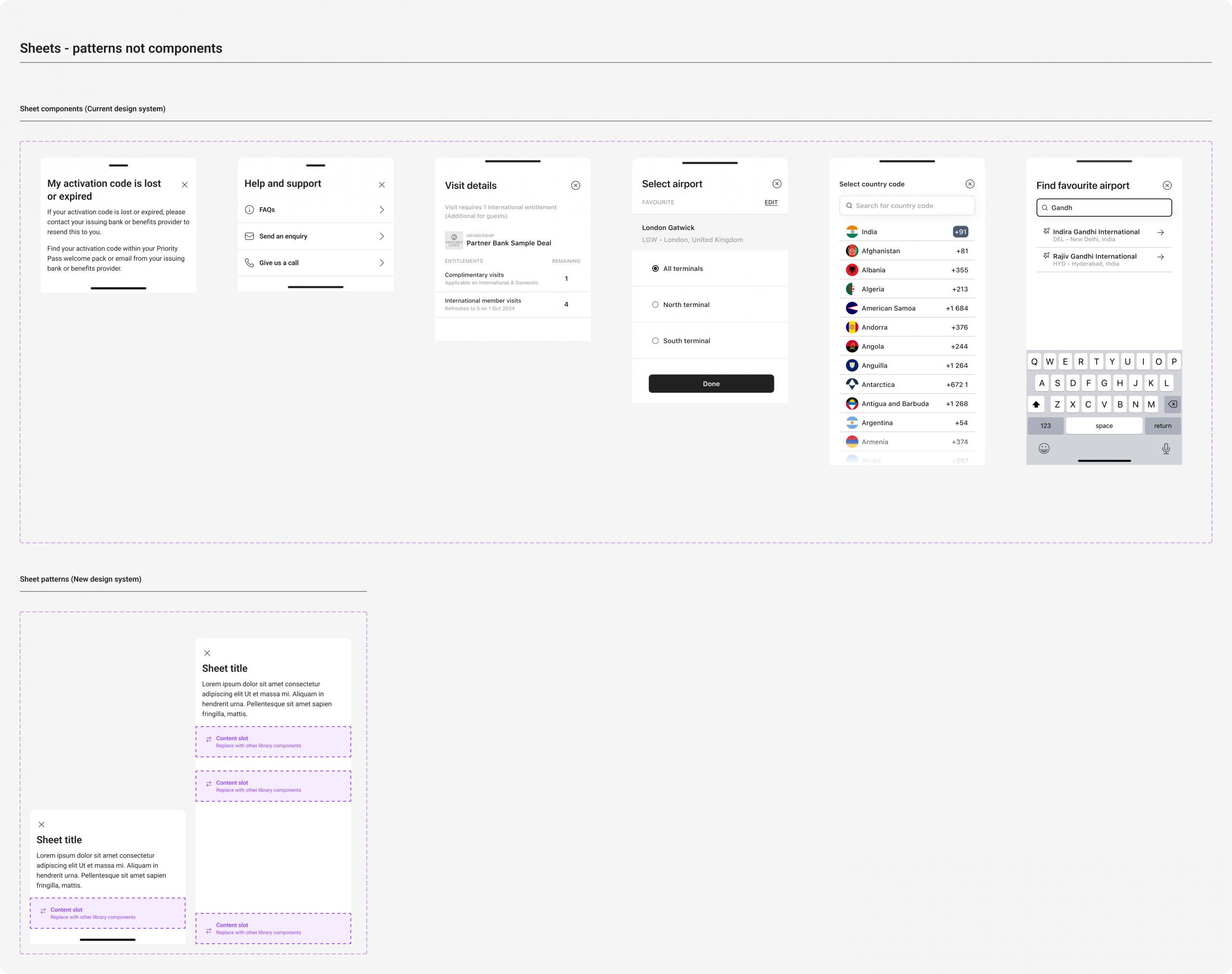 Sheets component - re-designed